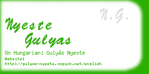 nyeste gulyas business card